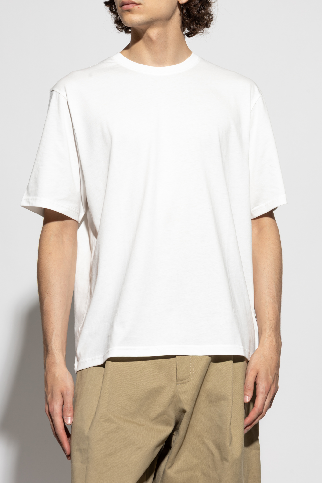 Tシャツ・カットソー STUDIO NICHOLSON FW24 (BRICSNM 1326 OFFWHITE) White T-shirt 